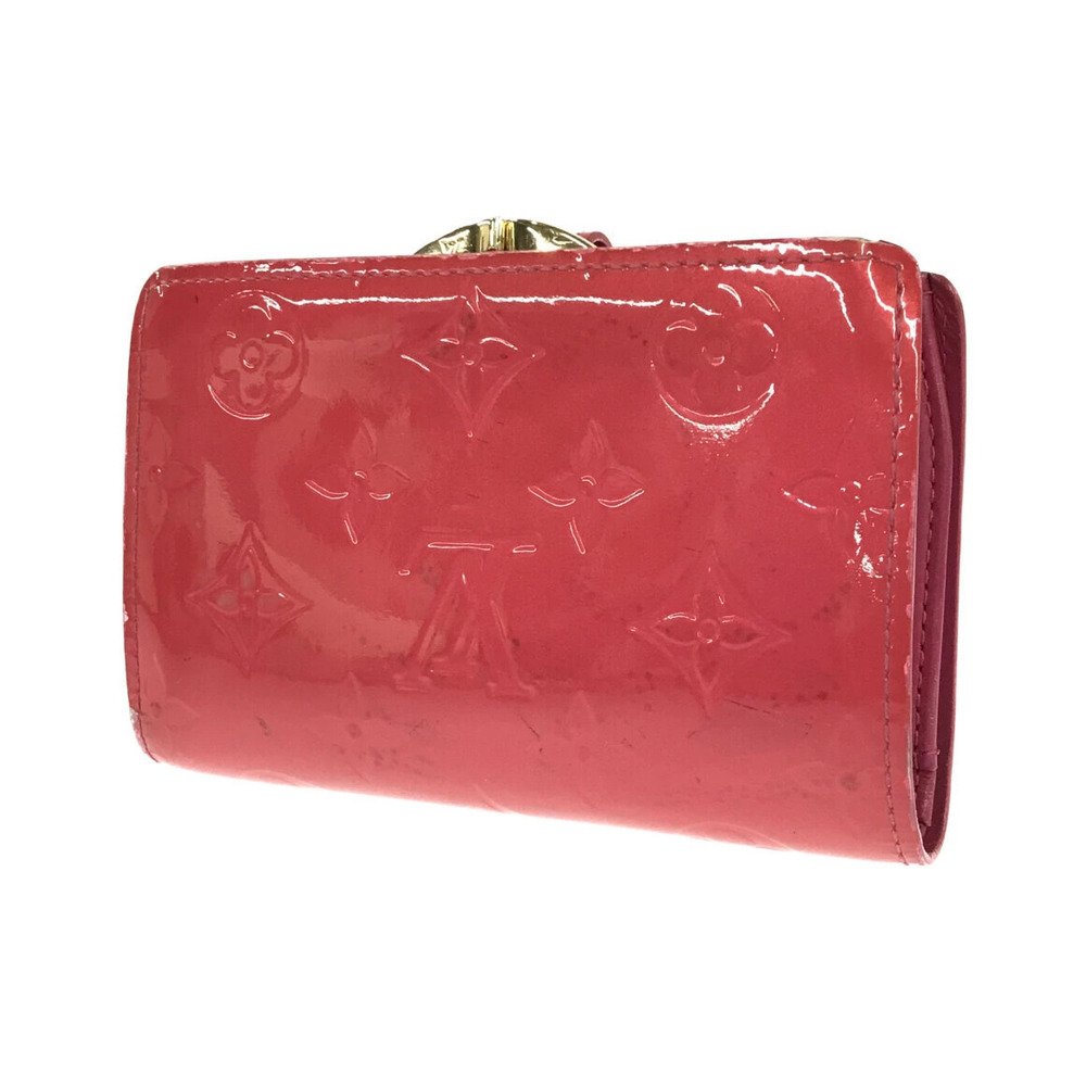 Louis Vuitton Bi fold Wallet Portefeuille Viennois Vernis Framboise